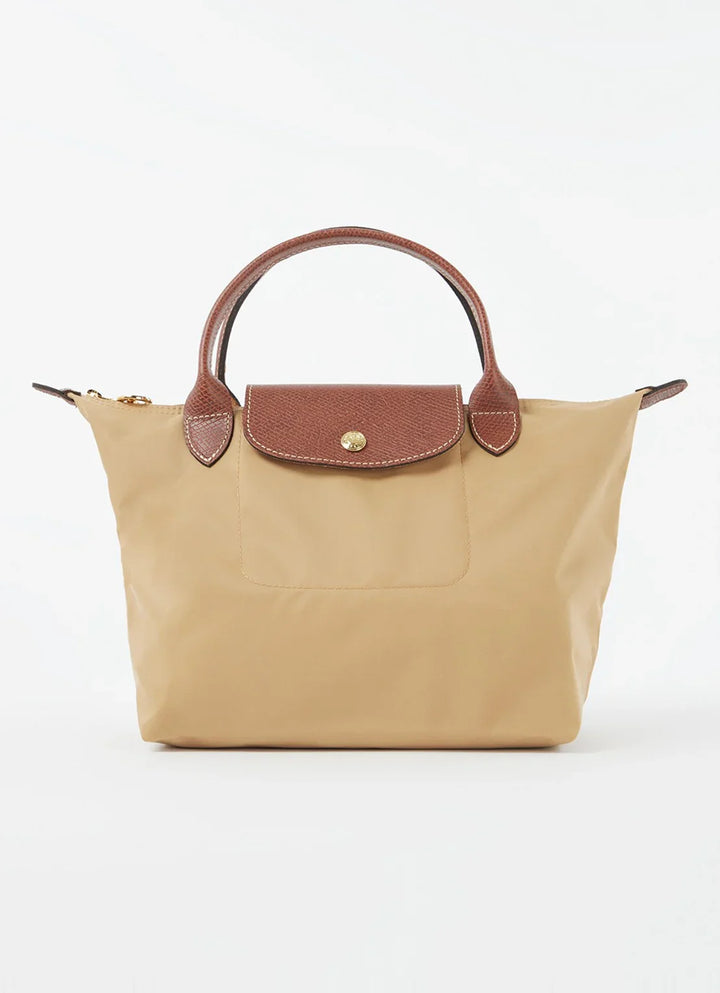 Longchamp Le Pliage Original handtas S met leren details