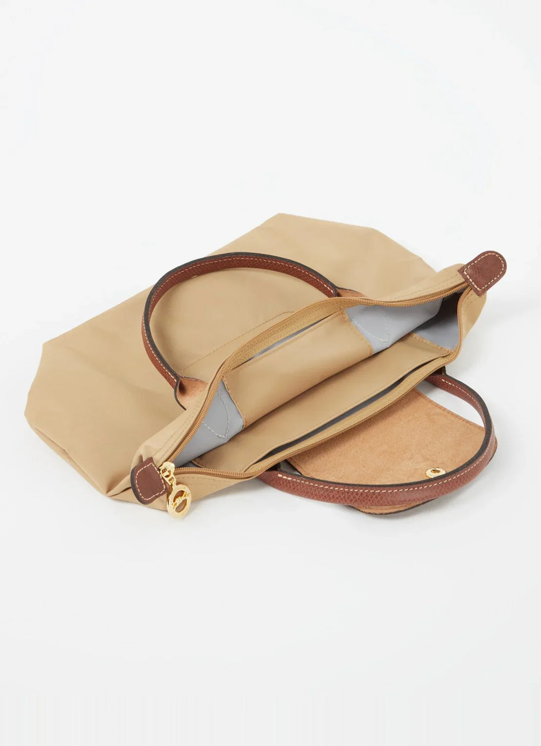 Longchamp Le Pliage Original handtas S met leren details