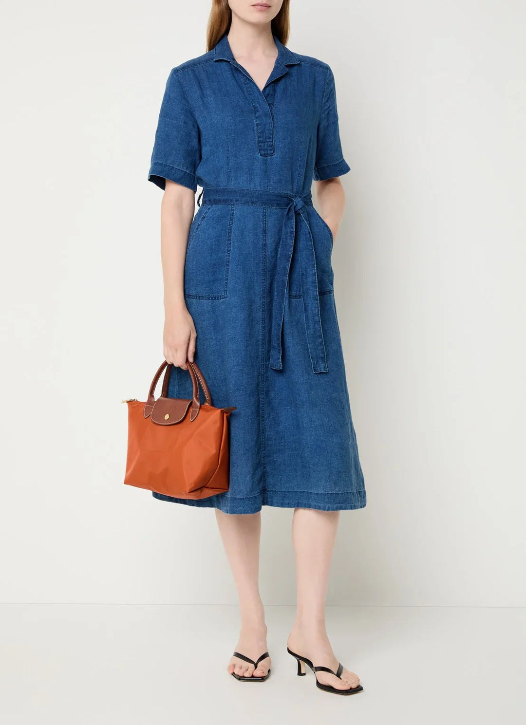 Longchamp Le Pliage Original handtas S met leren details