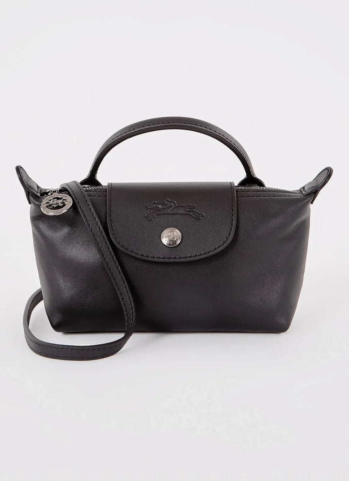 Longchamp Le Pliage Xtra handtas XS van leer met afneembare schouderriem