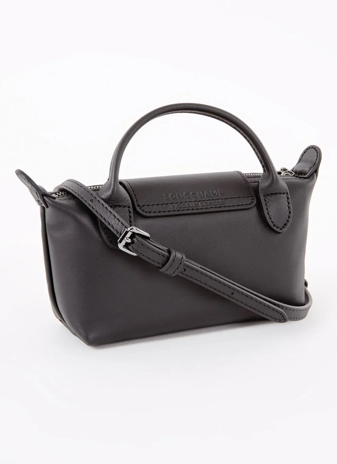 Longchamp Le Pliage Xtra handtas XS van leer met afneembare schouderriem