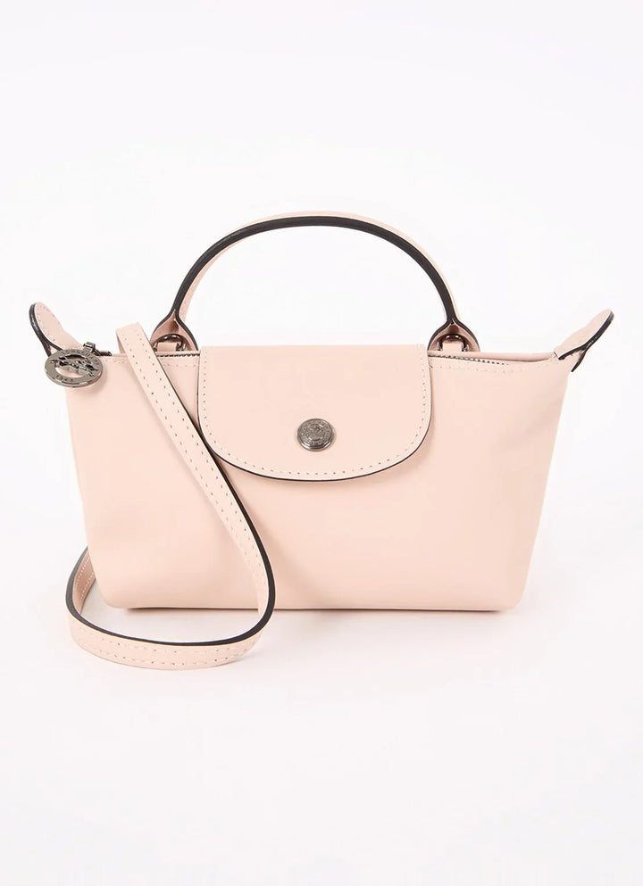 Longchamp Le Pliage Xtra handtas XS van leer met afneembare schouderriem