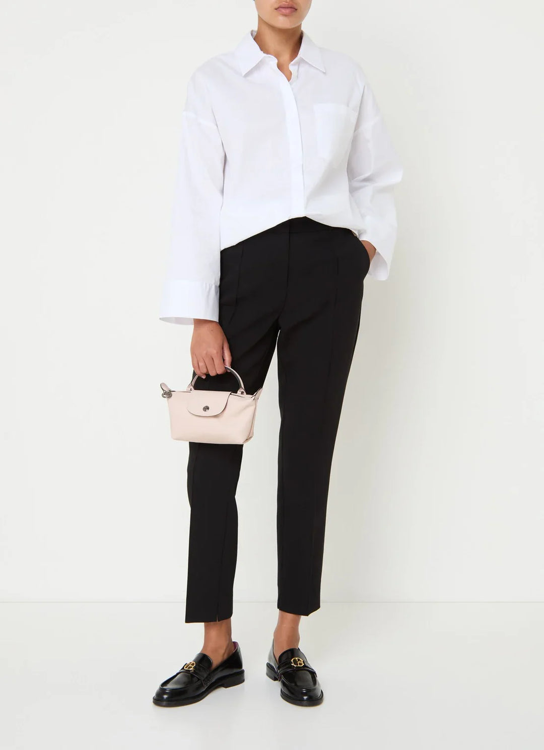 Longchamp Le Pliage Xtra handtas XS van leer met afneembare schouderriem