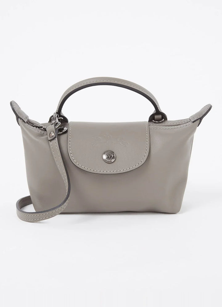 Longchamp Le Pliage Xtra handtas XS van leer met afneembare schouderriem