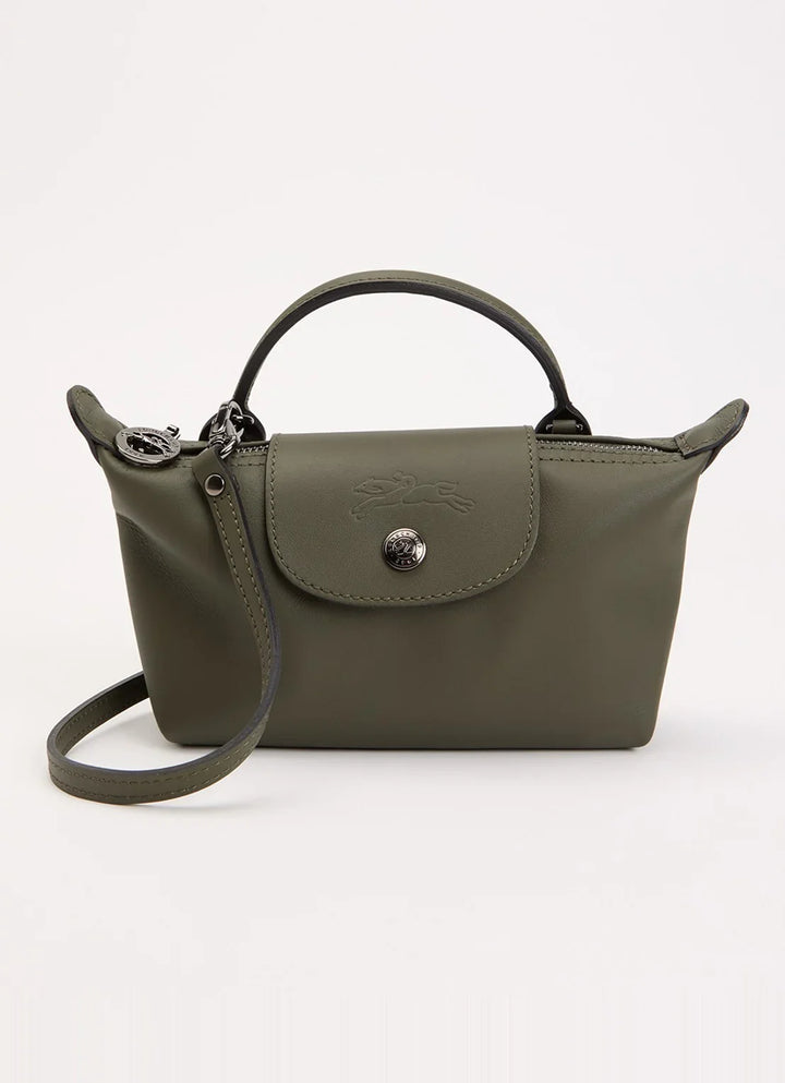 Longchamp Le Pliage Xtra handtas XS van leer met afneembare schouderriem