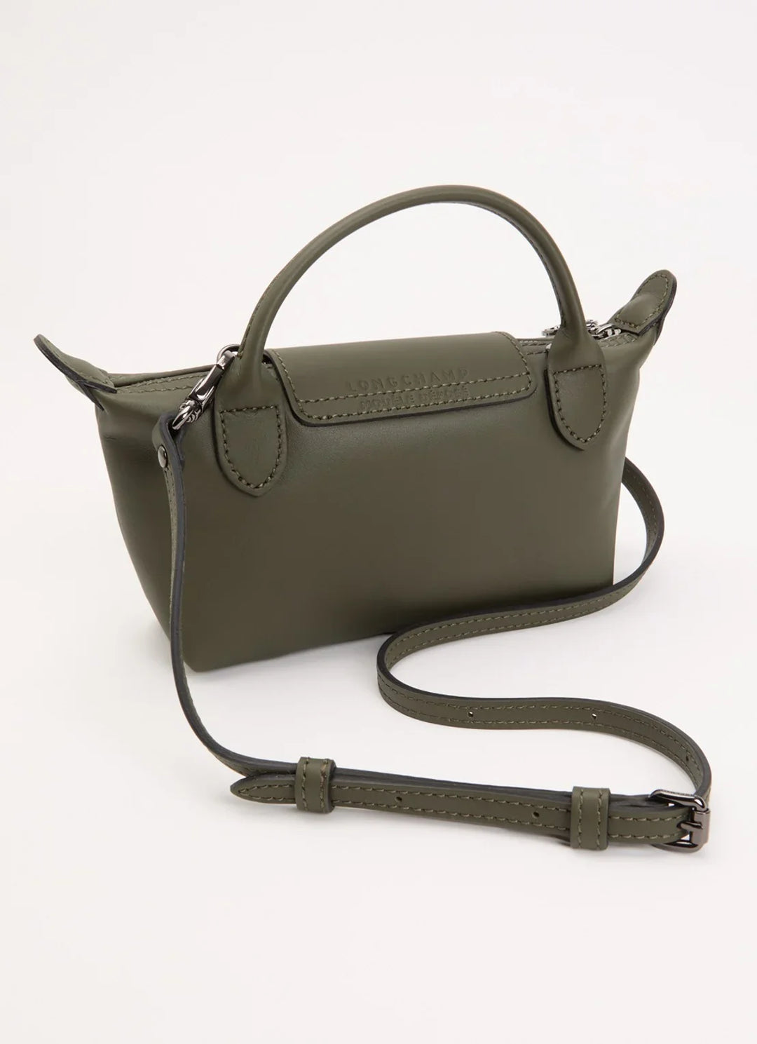 Longchamp Le Pliage Xtra handtas XS van leer met afneembare schouderriem