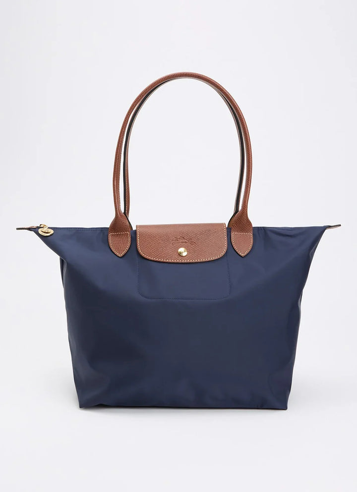 Longchamp Le Pliage Original schoudertas L met leren details