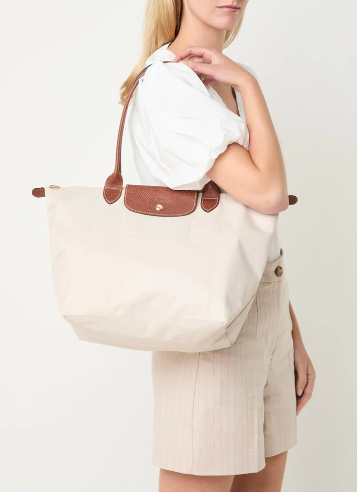Longchamp Le Pliage Original schoudertas L met leren details
