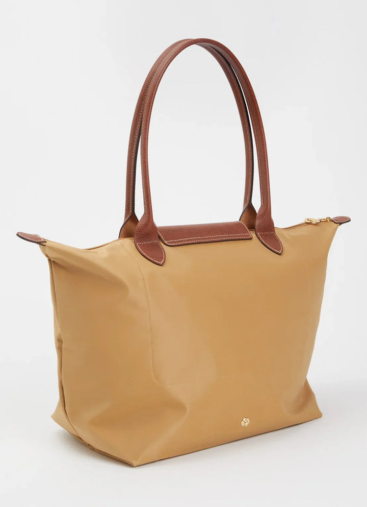 Longchamp Le Pliage Original schoudertas L met leren details