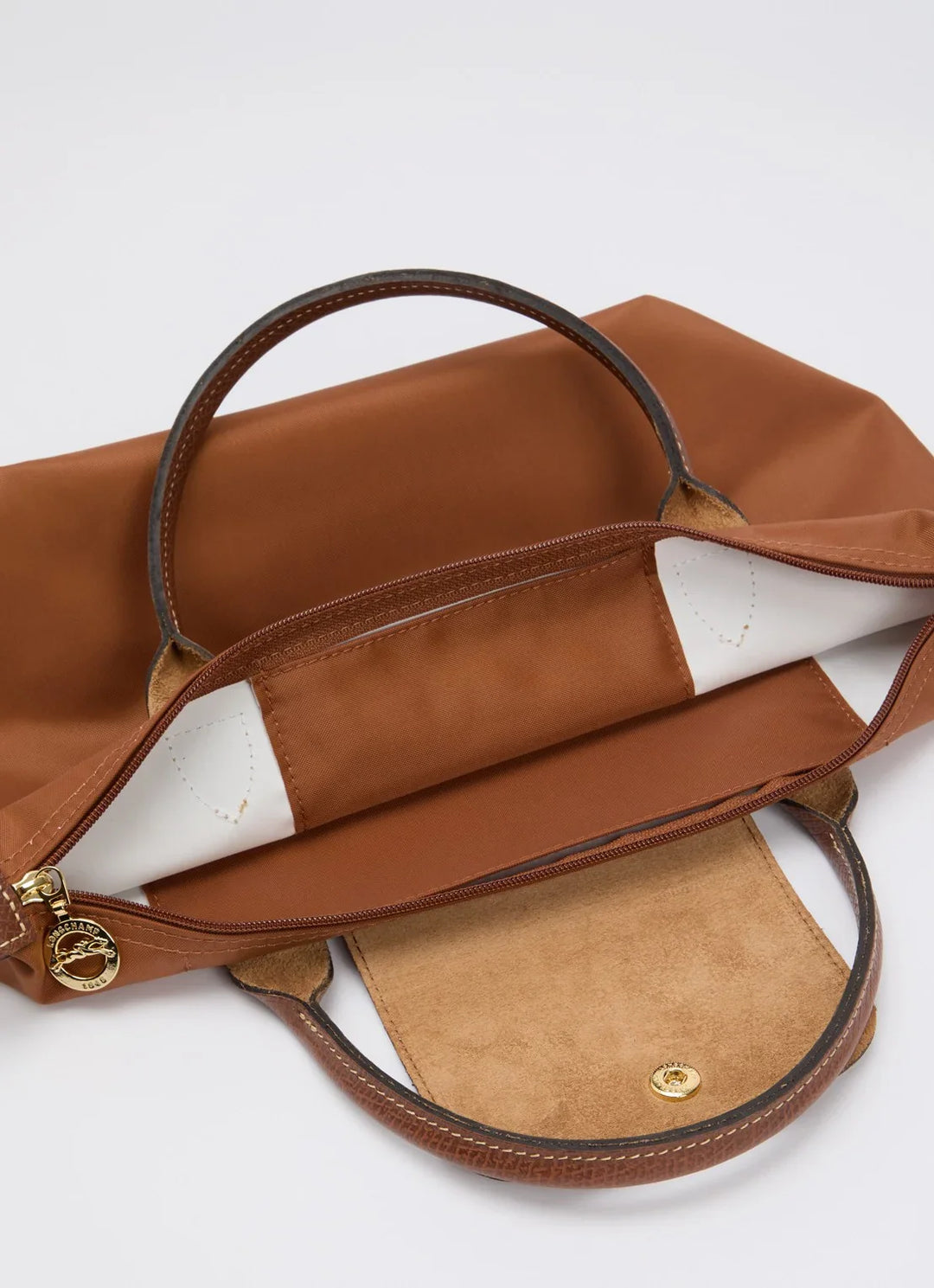 Longchamp Le Pliage Original handtas S met leren details