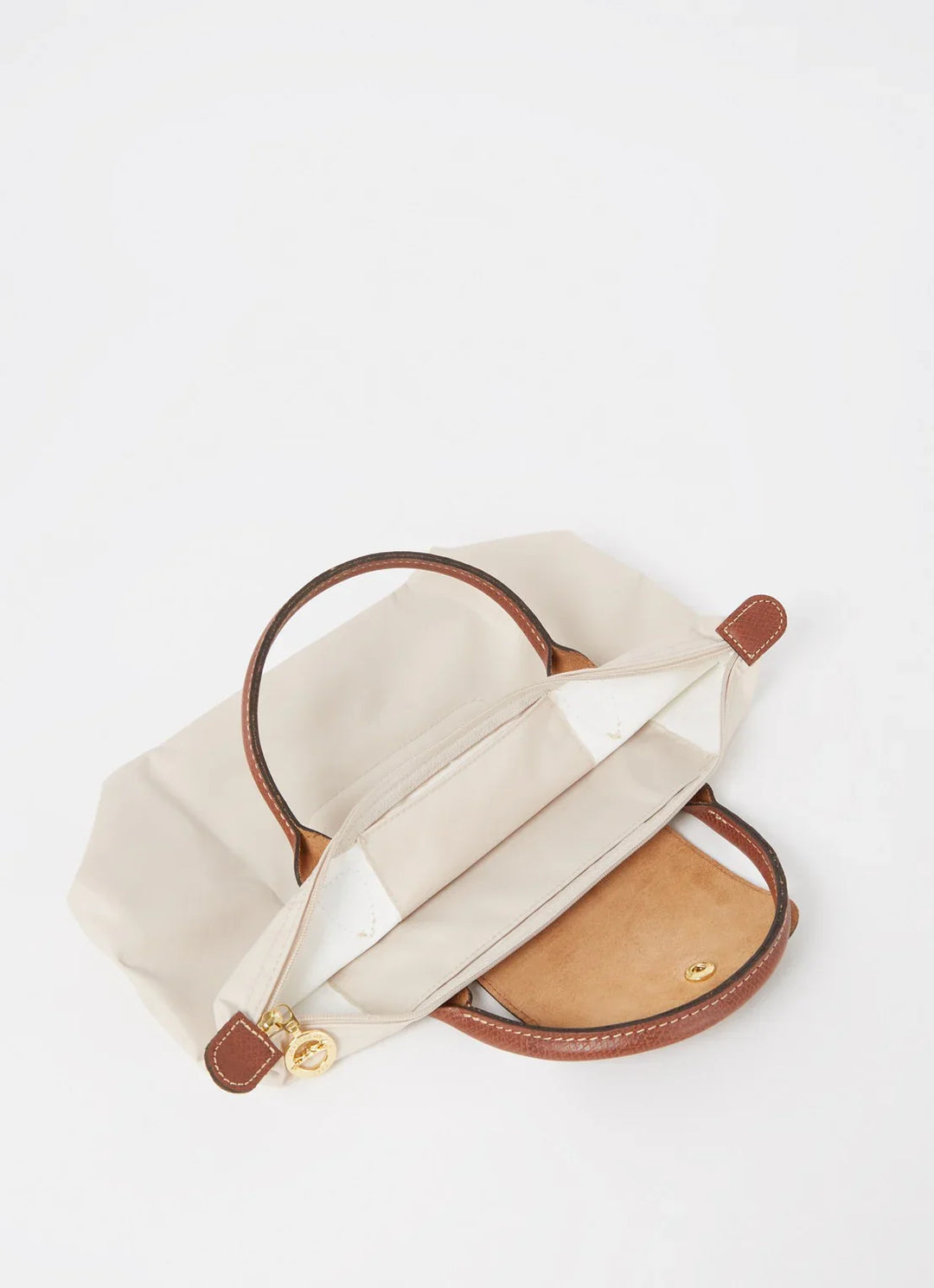 Longchamp Le Pliage Original handtas S met leren details